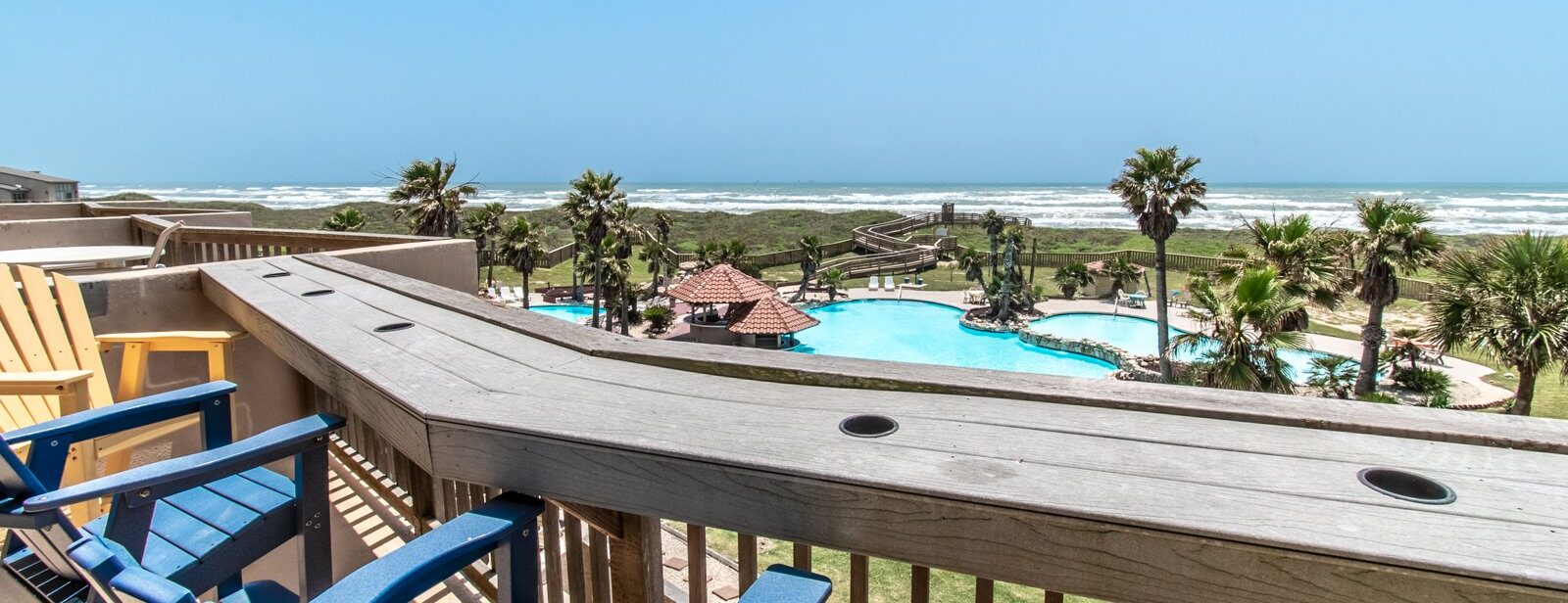 patio with beach views